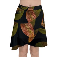 Autumn Leaves Foliage Chiffon Wrap by Celenk