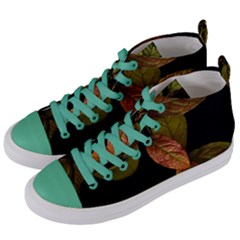 Autumn Leaves Foliage Women s Mid-top Canvas Sneakers