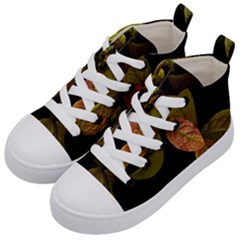 Autumn Leaves Foliage Kid s Mid-top Canvas Sneakers