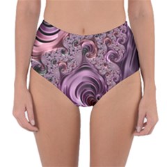 Abstract Art Fractal Reversible High-waist Bikini Bottoms