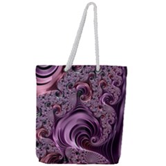 Abstract Art Fractal Full Print Rope Handle Tote (large)