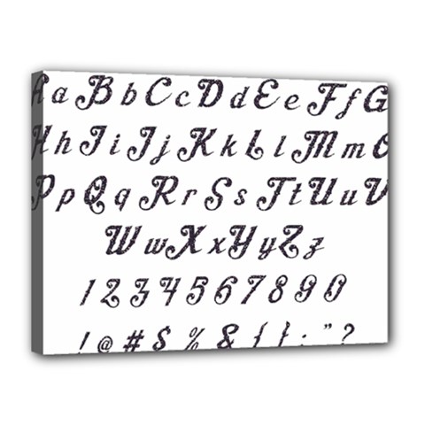 Font Lettering Alphabet Writing Canvas 16  X 12  by Celenk