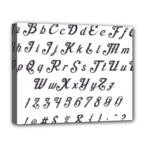 Font Lettering Alphabet Writing Deluxe Canvas 20  X 16   by Celenk