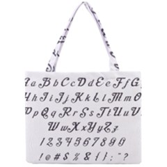 Font Lettering Alphabet Writing Mini Tote Bag by Celenk