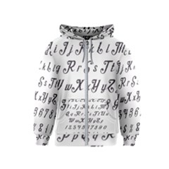 Font Lettering Alphabet Writing Kids  Zipper Hoodie by Celenk