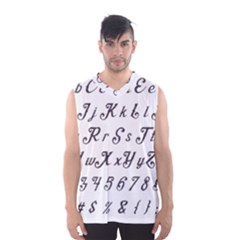 Font Lettering Alphabet Writing Men s Basketball Tank Top by Celenk