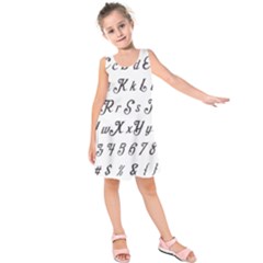 Font Lettering Alphabet Writing Kids  Sleeveless Dress by Celenk