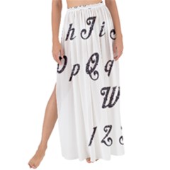 Font Lettering Alphabet Writing Maxi Chiffon Tie-up Sarong by Celenk