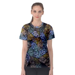 Multi Color Tile Twirl Octagon Women s Sport Mesh Tee