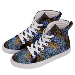 Multi Color Tile Twirl Octagon Men s Hi-top Skate Sneakers