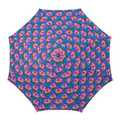 Seamless Flower Pattern Colorful Golf Umbrellas by Celenk