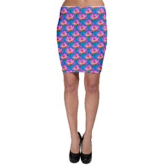 Seamless Flower Pattern Colorful Bodycon Skirt by Celenk