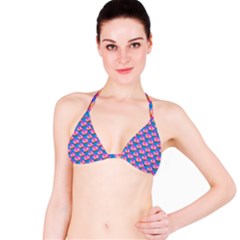 Seamless Flower Pattern Colorful Bikini Top by Celenk