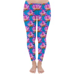 Seamless Flower Pattern Colorful Classic Winter Leggings by Celenk