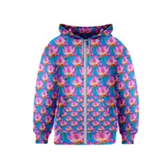 Seamless Flower Pattern Colorful Kids  Zipper Hoodie by Celenk