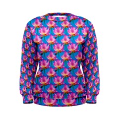 Seamless Flower Pattern Colorful Women s Sweatshirt by Celenk