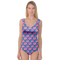 Seamless Flower Pattern Colorful Princess Tank Leotard  by Celenk