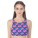 Seamless Flower Pattern Colorful Tank Bikini Top View1