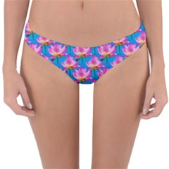 Seamless Flower Pattern Colorful Reversible Hipster Bikini Bottoms