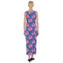 Seamless Flower Pattern Colorful Fitted Maxi Dress View2