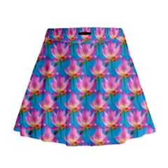 Seamless Flower Pattern Colorful Mini Flare Skirt by Celenk