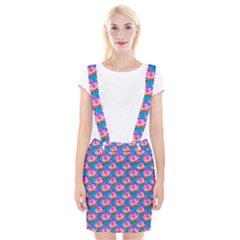 Seamless Flower Pattern Colorful Braces Suspender Skirt by Celenk