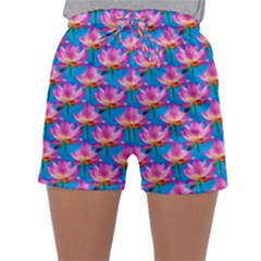 Seamless Flower Pattern Colorful Sleepwear Shorts