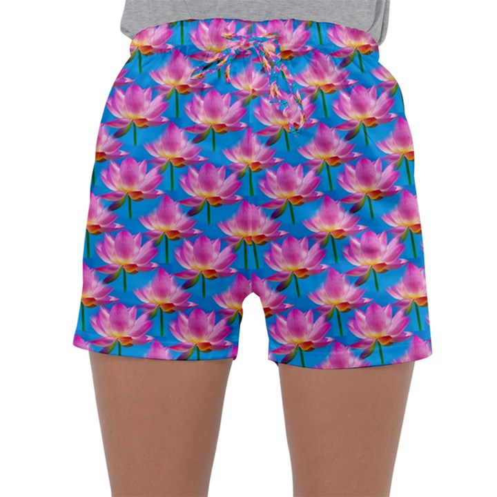 Seamless Flower Pattern Colorful Sleepwear Shorts