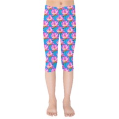 Seamless Flower Pattern Colorful Kids  Capri Leggings  by Celenk