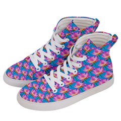 Seamless Flower Pattern Colorful Men s Hi-top Skate Sneakers by Celenk