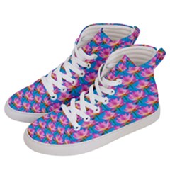 Seamless Flower Pattern Colorful Women s Hi-top Skate Sneakers by Celenk