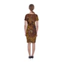 Copper Caramel Swirls Abstract Art Classic Short Sleeve Midi Dress View2