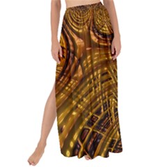 Copper Caramel Swirls Abstract Art Maxi Chiffon Tie-up Sarong