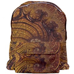 Copper Caramel Swirls Abstract Art Giant Full Print Backpack by Celenk