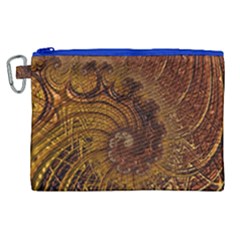 Copper Caramel Swirls Abstract Art Canvas Cosmetic Bag (xl)