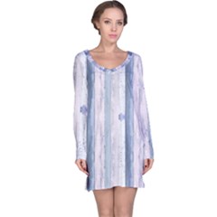 Plank Pattern Image Organization Long Sleeve Nightdress by Celenk