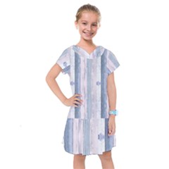 Plank Pattern Image Organization Kids  Drop Waist Dress by Celenk