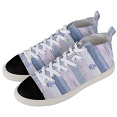 Plank Pattern Image Organization Men s Mid-top Canvas Sneakers