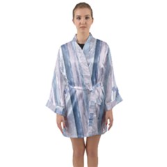 Plank Pattern Image Organization Long Sleeve Kimono Robe by Celenk