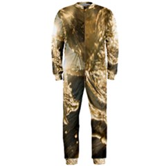 Gold Sea Coast Waves Depier Onepiece Jumpsuit (men)  by Celenk