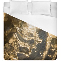 Gold Sea Coast Waves Depier Duvet Cover (king Size) by Celenk