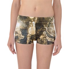 Gold Sea Coast Waves Depier Reversible Boyleg Bikini Bottoms by Celenk