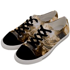 Gold Sea Coast Waves Depier Men s Low Top Canvas Sneakers by Celenk