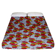 Chickens Animals Cruelty To Animals Fitted Sheet (queen Size) by Celenk