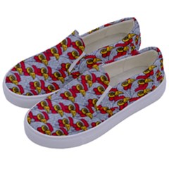 Chickens Animals Cruelty To Animals Kids  Canvas Slip Ons by Celenk