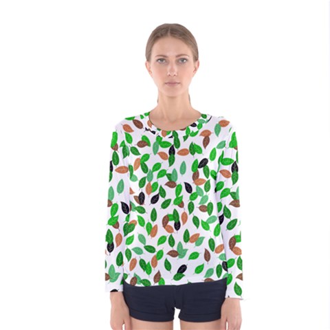 Leaves True Leaves Autumn Green Women s Long Sleeve Tee by Celenk