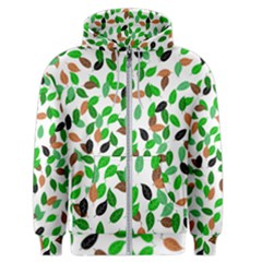 Leaves True Leaves Autumn Green Men s Zipper Hoodie by Celenk