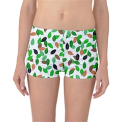 Leaves True Leaves Autumn Green Boyleg Bikini Bottoms by Celenk