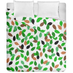 Leaves True Leaves Autumn Green Duvet Cover Double Side (california King Size) by Celenk