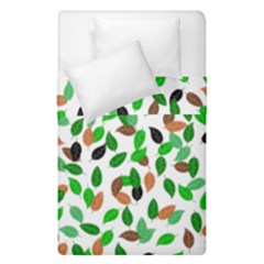 Leaves True Leaves Autumn Green Duvet Cover Double Side (single Size) by Celenk